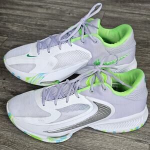 Nike Zoom Freak 4 DJ6149-101 Men's White Purple Green Basketball Shoes 10